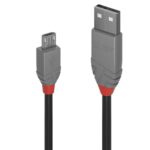 Lindy 36732 1m USB 2.0 Type A to Micro-B Cable, Anthra Line - Image 2