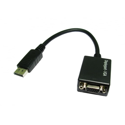 cltar-dpvgacabad-lg.jpg TARGET HDHDPORT-VGACAB Converter Adapter, DisplayPort 1.2 (M) to VGA (F), 0.15m Cabled Adapter, Black, 2048x1152 Max Resolution Support, Supports up 1080p at 50/60hz - Image 1