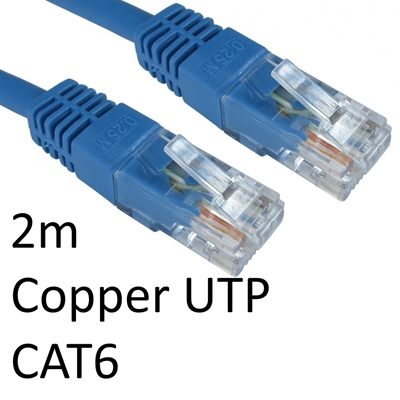 cltar-ert-602-bl-lg.jpg RJ45 (M) to RJ45 (M) CAT6 2m Blue OEM Moulded Boot Copper UTP Network Cable - Image 1
