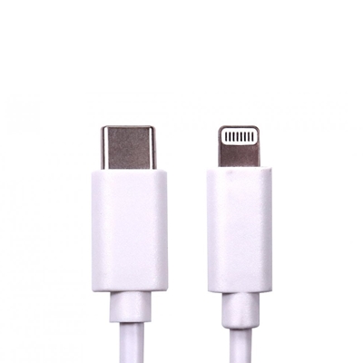 cltar-nlmobclt2m-lg.jpg TARGET NLMOB-C-LT-2M Data Cable, USB 2.0 Type-C (M) to Apple Lightning (M), 2m, White, MFI Certified, 9V 2.2A Charging Power, White PVC Jacket, OEM Polybag Packaging - Image 1