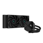DeepCool LS520S Zero Dark All In One Liquid CPU Cooler, 240mm Radiator, 2 x 120mm Deepcool Fans, Intel/AMD
