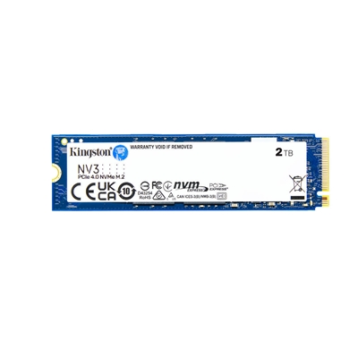 hdkin-snv3s2tb-lg.jpg Kingston NV3 (SNV3S/2000G) 2TB NVMe SSD, M.2 Interface, PCIe Gen4, 2280, Read 6000 MB/s, Write 5000 MB/s, 3 Year Warranty - Image 1