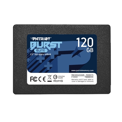 hdpat-pbe120gs25-lg.jpg Patriot Elite (PBE120GS25SSDR) 120GB 2.5 Inch SSD, Sata 3 Interface, Read 450MB/s, Write 320MB/s,3 Year Warranty - Image 1