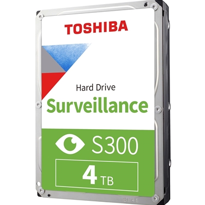 hdtos-s300shd4tb-lg.jpg Toshiba S300 HDWT840UZSVA 4TB SATA III 3.5" 5400RPM Surveillance Internal Hard Drive - Image 1