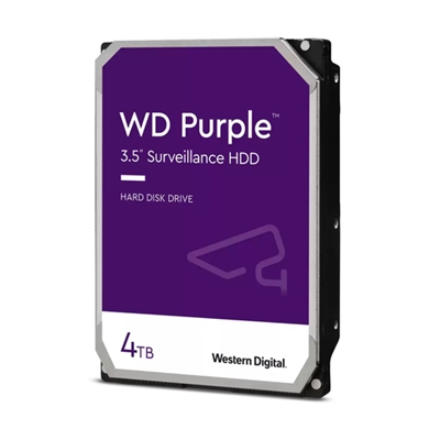 hdwes-wd43purz-lg.jpg WD Purple WD43PURZ 4TB 3.5" 5400RPM 256MB Cache SATA III Surveillance Internal Hard Drive - Image 1