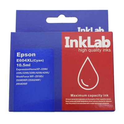 icink-t604xlc-lg.jpg InkLab 604 Epson Compatible Cyan Replacement Ink - Image 1