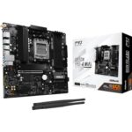 ASRock B850M Pro-A WiFi AMD AM5 Socket Motherboard, Micro-ATX, 4x DDR5 Slots, 3x M.2 Sockets, 2x USB-C Port, 2.5GbE LAN, Wi-Fi 6E, 1x DisplayPort / 1x HDMI Port