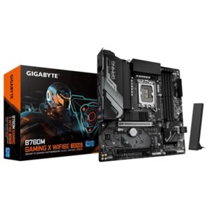 Gigabyte B760M GAMING X WIFI6E GEN 5 INTEL Socket Motherboard, Micro-ATX, 4x DDR5 Slots, 2x M.2 Socket, 2.5GbE LAN, Wi-Fi 6E, 1x HDMI Port / 1x Display Port