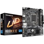 Gigabyte H610M K V2 DDR5 Anti-Sulfur Resistor Intel 1700 Socket Motherboard, Micro-ATX, 2x DDR5 Slots, 1x M.2 Socket, GbE LAN, 1x DisplayPort / 1x HDMI Port