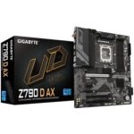 Gigabyte Z790 D AX Ultra Durable Intel 1700 Socket Motherboard, ATX, 4x DDR5 Slots, 3x M.2 Sockets, 2.5GbE LAN, Wi-Fi 6E, 1x DisplayPort / 1x HDMI Port