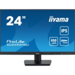 iiyama ProLite XU2493HSU-B7 IPS Monitor - 24 Inch, 1920x1080 Full HD (1080p) @ 100 Hz, 250 cd/m, 1ms, USB-Hub, HDMI, DisplayPort, speakers, VESA, Matte Black