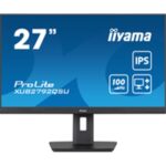 iiyama Prolite XUB2792QSU-B6 27 inch QHD IPS Monitor, 0.4ms, HDMI, DisplayPort, USB Hub, 100Hz, Speakers, Black, Internal PSU, Height Adjust, Pivot, VESA