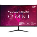 Viewsonic VX3218C-2K 32 Inch Curved Gaming Monitor, QHD, 180Hz, Freesync, 2xHDMI, DisplayPort, 1ms VESA, Speakers