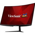 Viewsonic VX3219-PC-MHD 32 Inch Curved Gaming Frameless Monitor, Full HD, 240Hz, 1ms, HDMI, DisplayPort, HD, Freesync, Built-In Speakers, VESA - Image 2