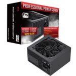 EVO LABS BR600-12BL 600W PSU,120mm Black Silent Fan with Improved Ventilation, Non Modular, High-Efficiency, PFC Certified, CE Compliant, Retail Packaged