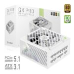GAMEMAX GX-850 Pro Modular 80 Plus Gold ATX3.0 PCIe 5.0 PSU With 135mm FDB Fan, White