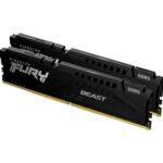 Kingston FURY Beast KF556C40BBK2-64 64GB (2x 32GB) DIMM System Memory, 5600MHz, DDR5, CL40, Black, Intel XMP