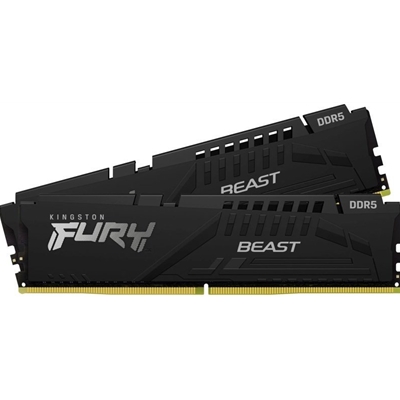 sdkin-kf560c64gb-lg.jpg Kingston FURY Beast KF560C36BBEK2-64 64GB (2x 32GB) DIMM System Memory, 6000MHz, DDR5, CL36, Black, Intel XMP, AMD EXPO - Image 1