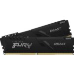 Kingston FURY Beast KF436C18BBK2/64 64GB (2x 32GB) DIMM System Memory, 3600MHz, DDR4, CL18, Black, Intel XMP