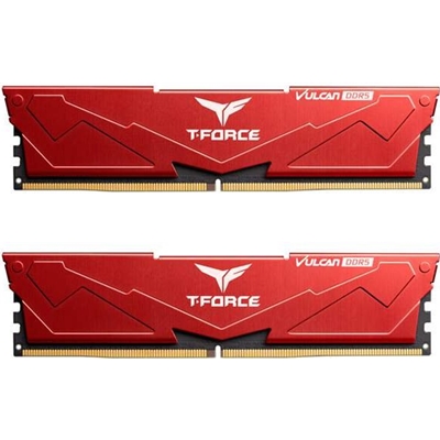 sdtea-flrd564g60-lg.jpg TeamGroup T-Force VULCAN Red DIMM Kit 64GB (2 x 32GB), DDR5 6000MHz System Memory - Image 1