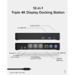 Plugable UD-6950PDZ USB-C Triple Monitor 4K 60W USB-C PD Docking Station - Image 2