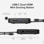Plugable USBC-6950PDZ USB-C Dual HDMI 100W USB-C PD Docking Station - Image 2