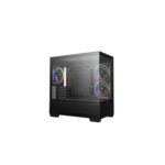 DeepCool CG380 3F Micro-ATX Gaming Case Black Panoramic Tempered Glass Side Panel, Mesh Airflow Front, 3 Pre-Installed ARGB Fans, USB-C & USB-A Front I/O, Spacious SFF/mATX/ITX Build Support - Image 2