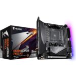 Gigabyte B550I AORUS PRO AX AMD AM4 Socket Motherboard, Mini-ITX, 2x DDR4 Slots, 2x M.2 Sockets, Fitted I/O Shield, 2.5GbE LAN, Wi-Fi 6, 1x DisplayPorts / 2x HDMI Port