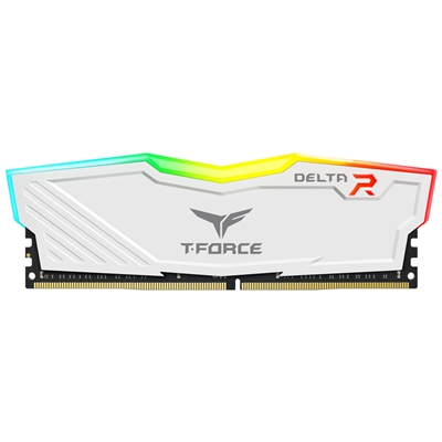 sdtea-3600w8gb-lg.jpg TEAM DELTA 8GB DESKTOP MEMORY, RGB, DDR4, 3600MHZ, CL16, WHITE - Image 1