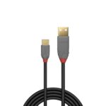 Lindy 36887 2m USB-A (M) 2.0 To USB-C (M) 2.0 Anthra Line 480Mbps Cable - Black - Image 2