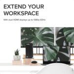 Plugable UD-3900Z USB-A/USB-C Dual Monitor Universal DisplayLink Certified Docking Station - Image 3