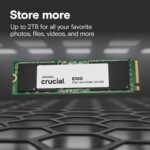 Crucial  (CT1000E100SSD8) E100 1TB PCIe Gen4 NVMe M.2 SSD, Sequential Write 4,500 MB/s, Sequential Read 5,000 MB/s - Image 3