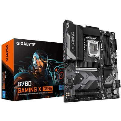 mbgig-b760gxg5-lg.jpg Gigabyte B760 GAMING X GEN5 Intel 1700 Socket Motherboard, ATX, 4x DDR5 Slots, 3x M.2 Socket, 2.5GbE LAN, 1x HDMI Port / 1x DisplayPort - Image 1