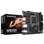 Gigabyte H610I Intel 1700 Socket Motherboard, Mini-ITX, 2x DDR5 Slots, 1x M.2 Socket, GbE LAN, 1x D-Sub / 2x DisplayPort / 1x HDMI Port