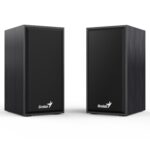Genius SP-HF180 6W Wooden Desktop USB 2.0 Stereo Speakers with 3.5mm Audio Jack & Volume Control, Black - Image 2