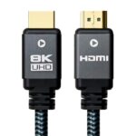 Prevo HDMI-2.1-2M HDMI Cable, HDMI 2.1 (M) to HDMI 2.1 (M), 2m, Black & Grey, Supports Displays up to 8K@60Hz, 99.9% Oxygen-Free Copper with Gold-Plated Connectors, Superior Design & Performance, Retail Box Packaging - Image 2