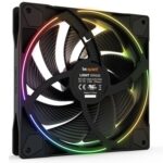 be quiet! Light Wings PWM High Speed Addressable RGB Fan, 140mm, 2200RPM, 4-Pin PWM Fan & 3-Pin ARGB Connectors, Black Frame, Black Blades, ARGB Lighting on Front & Rear - Image 4