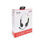 Genius HS-220U Ultra Lightweight Headset with Mic, USB Connection, Plug and Play, Adjustable Headband and microphone with In-line Volume Control, Black - Image 4