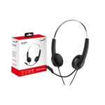 Genius HS-220U Ultra Lightweight Headset with Mic, USB Connection, Plug and Play, Adjustable Headband and microphone with In-line Volume Control, Black - Image 5