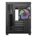 ANTEC CX800 Mid Tower Gaming Case, Black, 270 Full-view tempered glass, 3 x 120mm ARGB reverse fans, 1x USB 2.0 / 1x USB 3.0, ATX, Micro ATX, ITX - Image 3