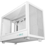 DeepCool CH260 White Micro-ATX Case, High-Airflow Compact PC Case with Tempered Glass Panel, USB-C Port, Supports 360mm Radiator, ATX PSU, Black - Image 3