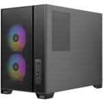 Antec FLUX M Mini Tower PC Case - Tempered Glass, Steel/Plastic, 6 PWM Fans, USB-C, Micro-ATX/ITX Compatibility - Image 5