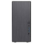 CiT Course Case, Home & Business, Black, Micro Tower, 2 x USB 3.0 / 1 x USB 2.0, Brushed Aluminium Finish for a Refined and Tidy Look, Micro ATX, Mini-ITX - Image 2