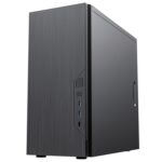 CiT Course Case, Home & Business, Black, Micro Tower, 2 x USB 3.0 / 1 x USB 2.0, Brushed Aluminium Finish for a Refined and Tidy Look, Micro ATX, Mini-ITX - Image 3