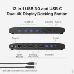 Plugable UD-6950H Universal Dual Monitor 4K USB-A/USB-C DisplayLink Certified Docking Station - Image 2