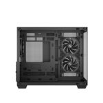 DeepCool CG330 3F ARGB Dual-Chamber Micro-ATX Tower Case, Tempered Glass Panels, 3 x 120mm ARGB Fans, USB 3.0, ITX/Micro-ATX, Black - Image 4