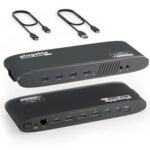 Plugable UD-6950H Universal Dual Monitor 4K USB-A/USB-C DisplayLink Certified Docking Station