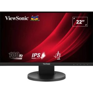 Viewsonic VG Series VG2208A LED Monitor 22 Inch With USB Hub, 1920 x 1080, Full HD Black, 100Hz, 5ms, HDMI, DisplayPort