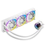 ANTEC Vortex 360 ARGB AiO Liquid CPU Cooler, White, Universal Socket, 360mm Radiator, PWM 2000RPM Fusion ARGB Cooling Fans, Addressable RGB LED Lighting with Suspended Spiral Pump Head Design - Image 4