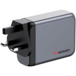Verbatim (32202) GNC-100 GaN Charger 100W with 2 x USB-C PD 100W / 1 x USB-C PD 65W / 1 x USB-A QC 3.0 (EU/UK/US) - Image 3